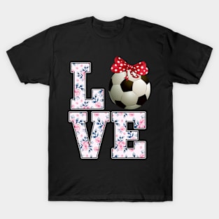 Summer Floral Love Soccer T-Shirt